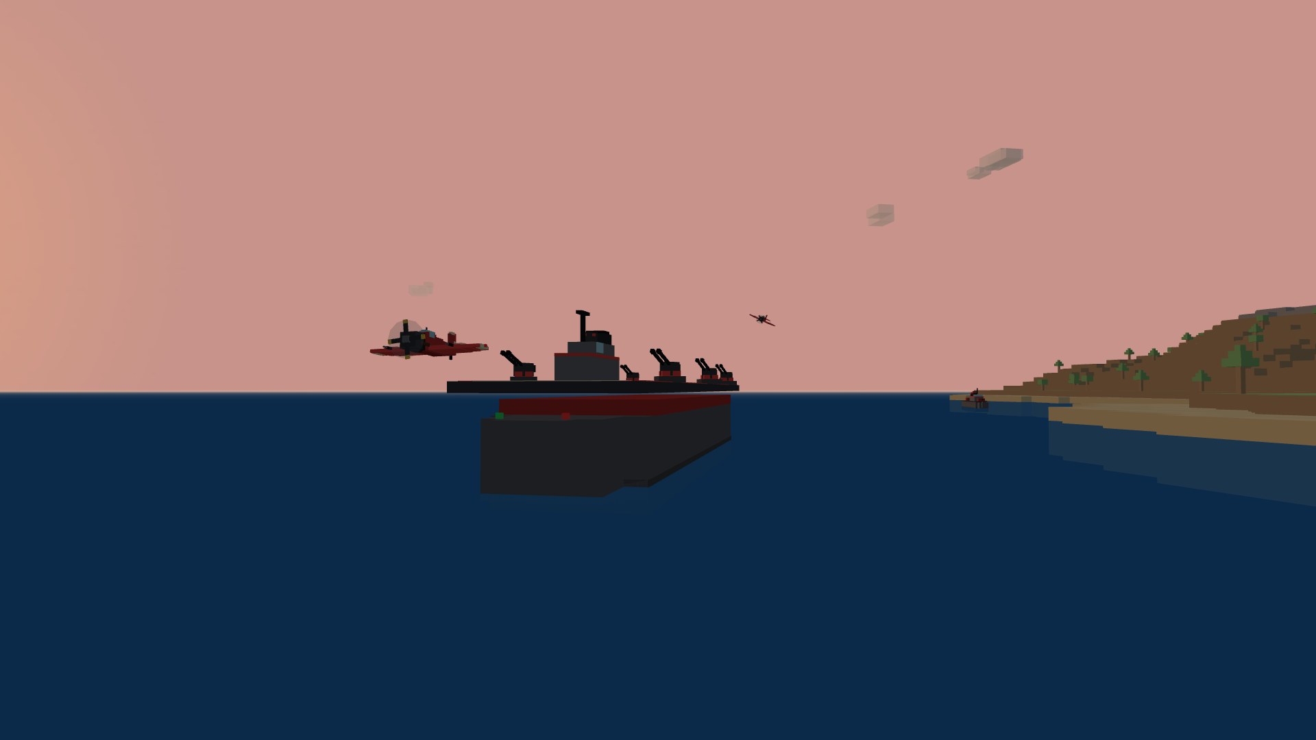 A Sparrowhawk catapulting off the carrier's bow at dusk