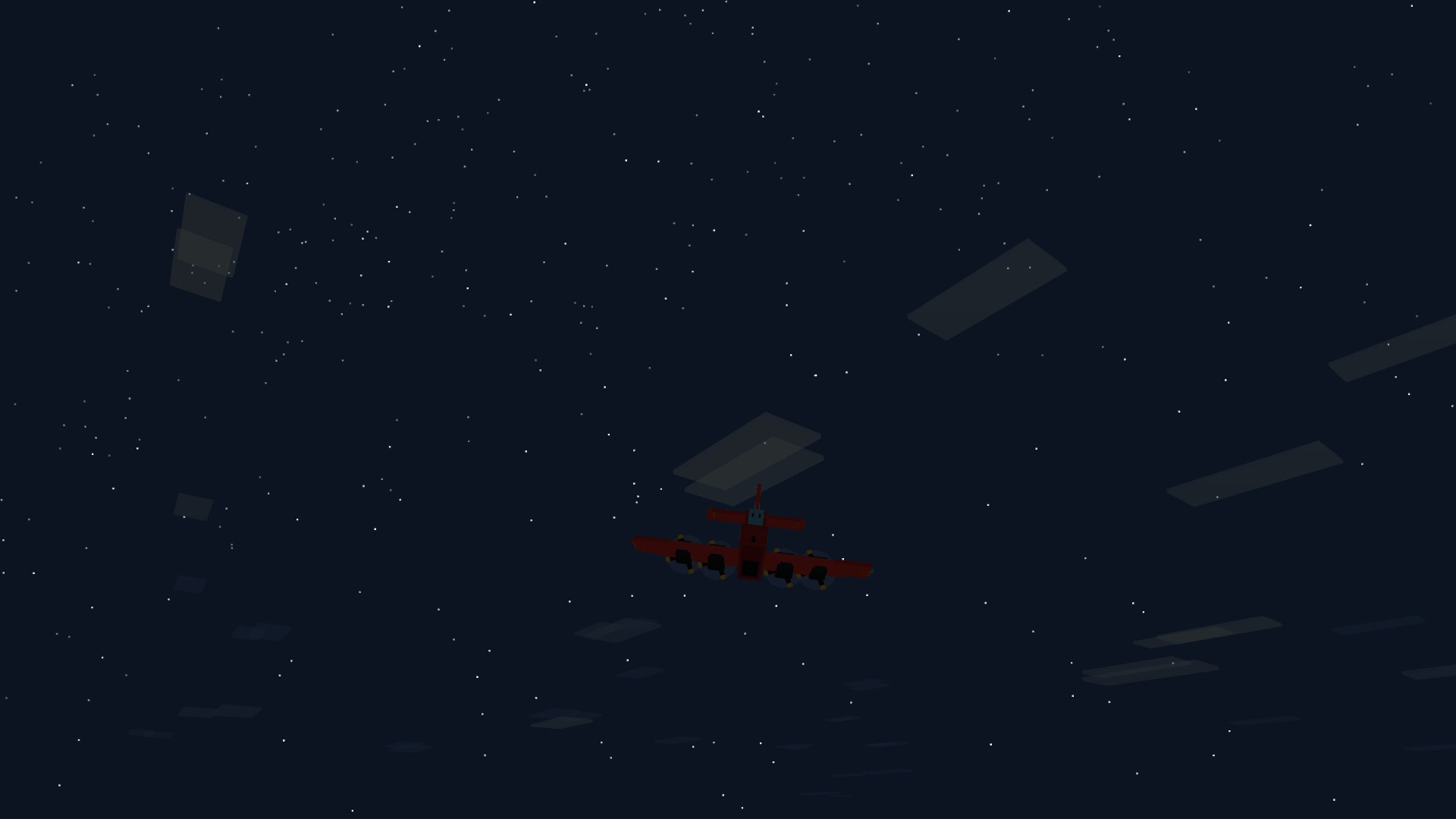 A bomber silhouetted against the moon, stars and Milky Way at midnight